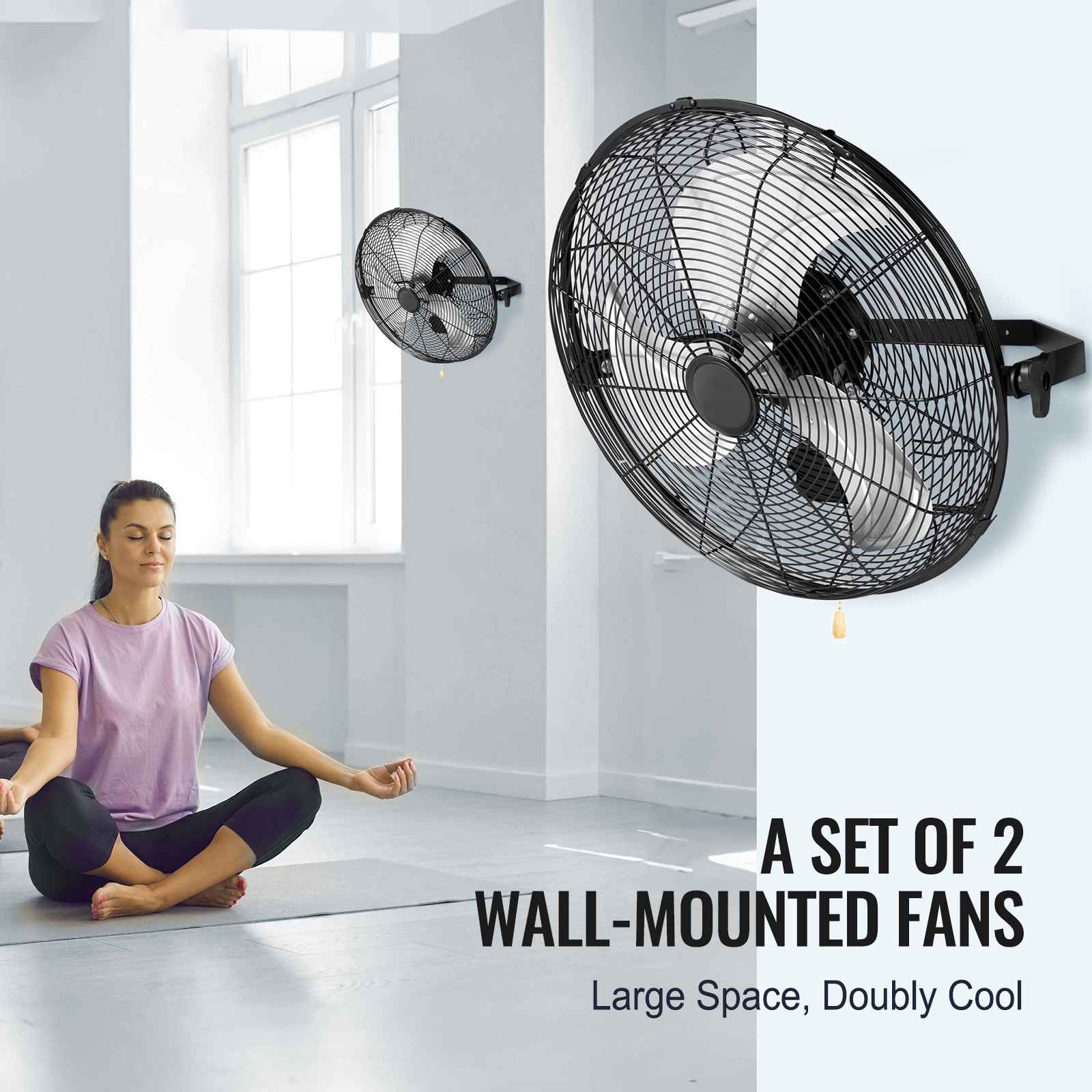 Industrial Wall Mounted Fan 3 Speed High Velocity Air Circulator_voghion.com